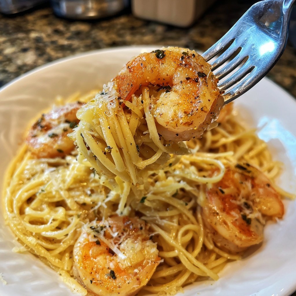 15-Minute Garlic Shrimp Pasta