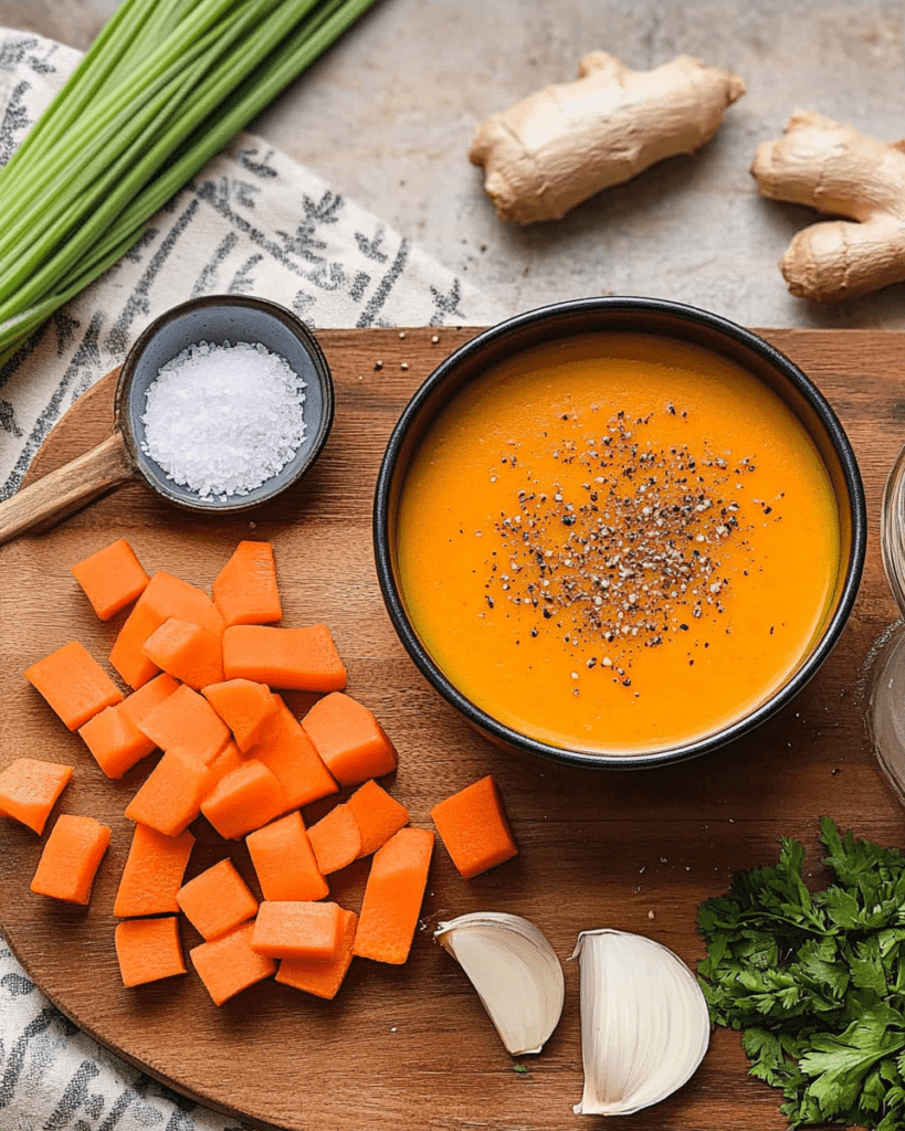 Creamy Carrot Ginger Soup Ingredients